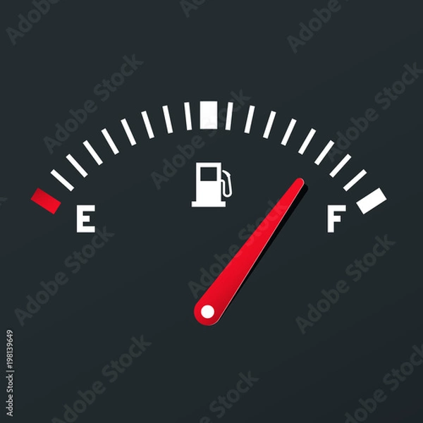 Fototapeta Fuel Icon. Vector Gas Dashboard.