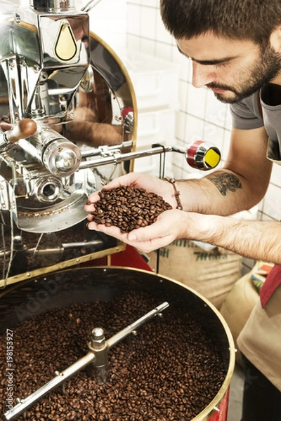Obraz Coffee roasting process