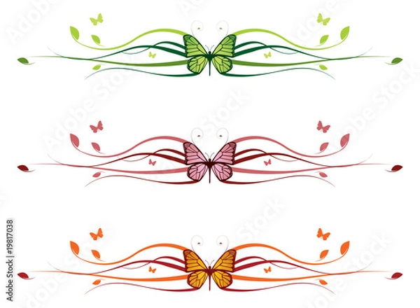 Obraz Elegant floral border