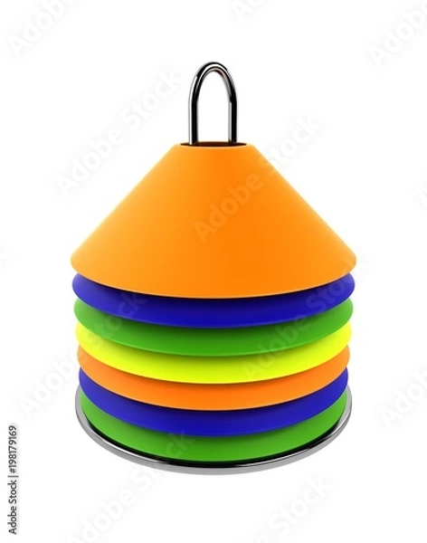 Obraz Training Cones 3D Rendering