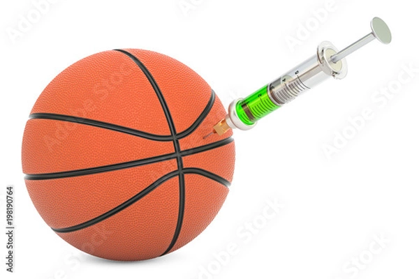 Fototapeta Doping cases in basketball concept, 3d rendering
