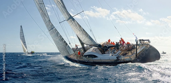 Fototapeta Żaglówka Yacht Regaty. Żeglarstwo. Żeglarstwo