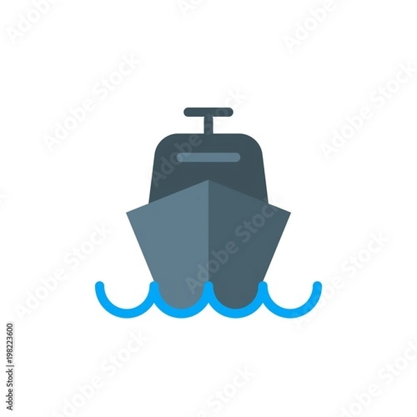 Obraz sailing ship, vessel flat vector icon. Modern simple isolated sign. Pixel perfect vector  illustration for logo, website, mobile app and other designs
