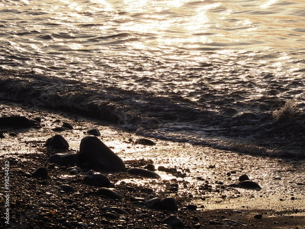 Obraz 夜明けの海