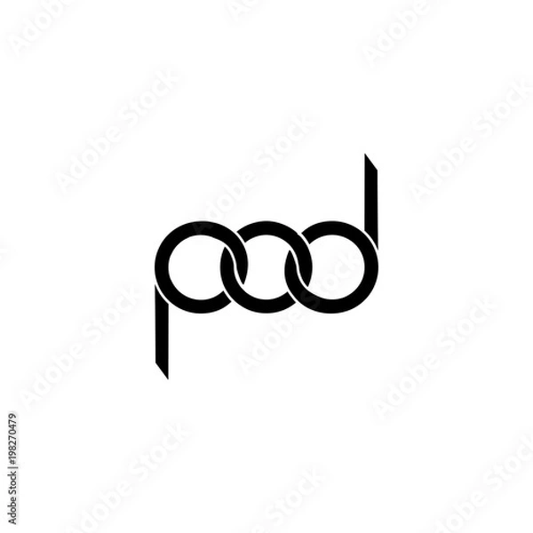 Obraz letter pod logo vector