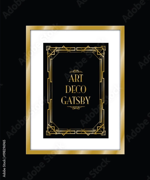 Fototapeta big gala ball art deco background