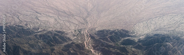 Fototapeta Aerial window view over the Atacama desert showing amazing patterns, good as background image