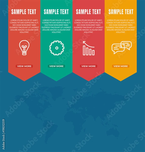 Obraz Presentation business infographic template with options. Vector illustration.