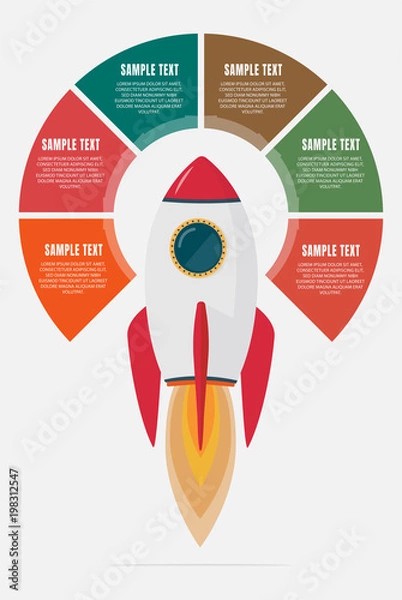 Obraz Presentation business infographic template with options. Vector illustration.