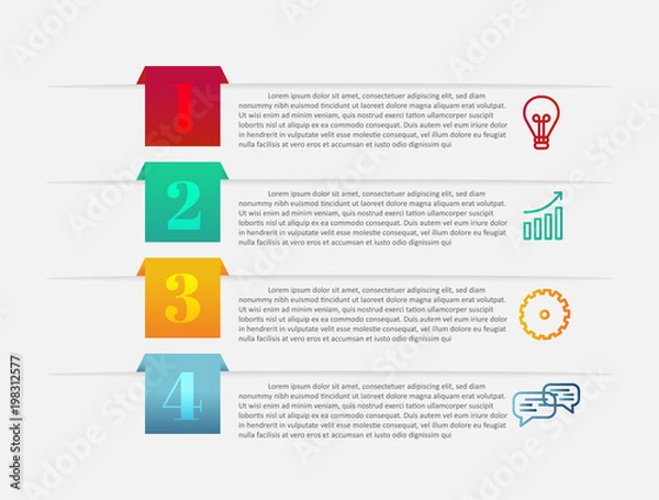 Obraz Presentation business infographic template with options. Vector illustration.