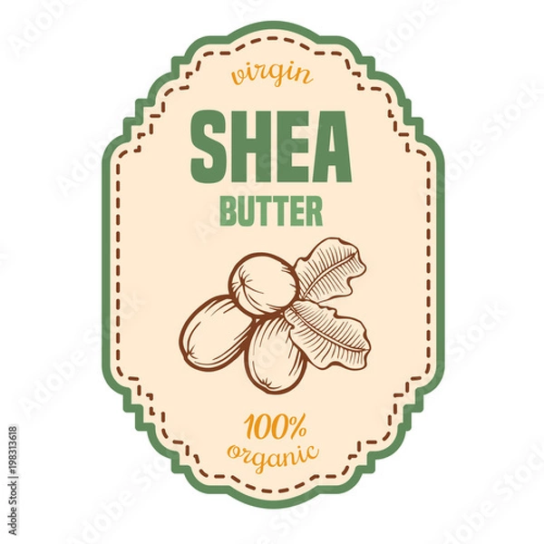 Obraz Shea butter label