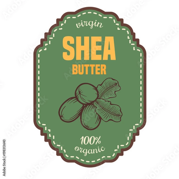 Fototapeta Shea butter label