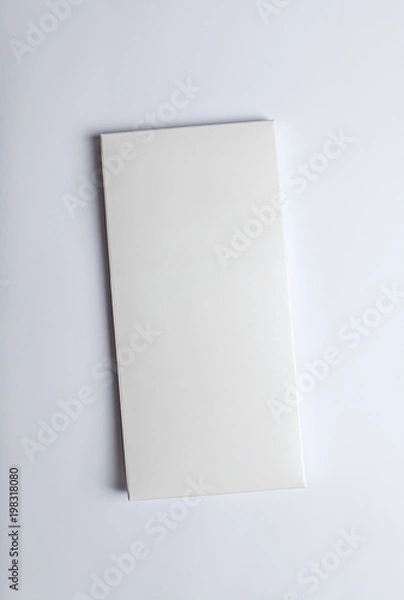 Obraz White chocolate bar package mockup