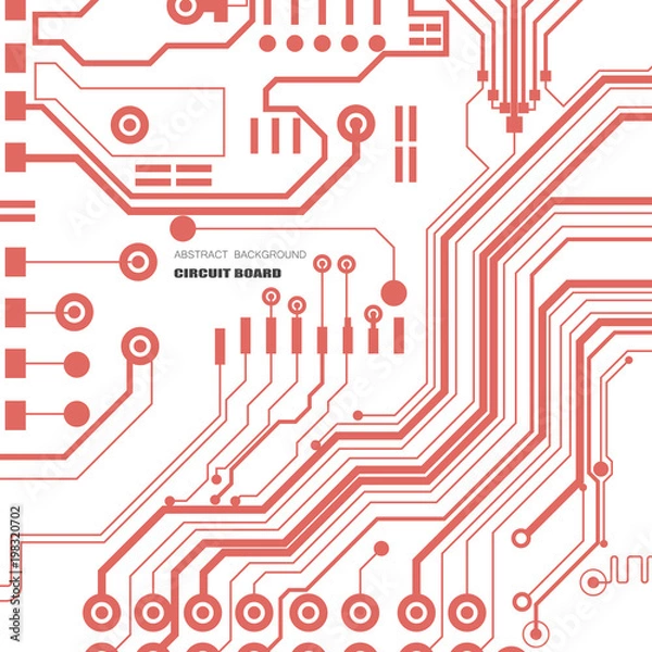 Fototapeta Vector circuit board illustration. Abstract technology.