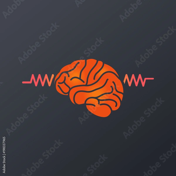 Obraz EPILEPSY vector logo icon illustration