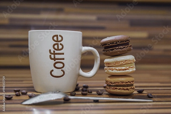 Obraz Café macarons