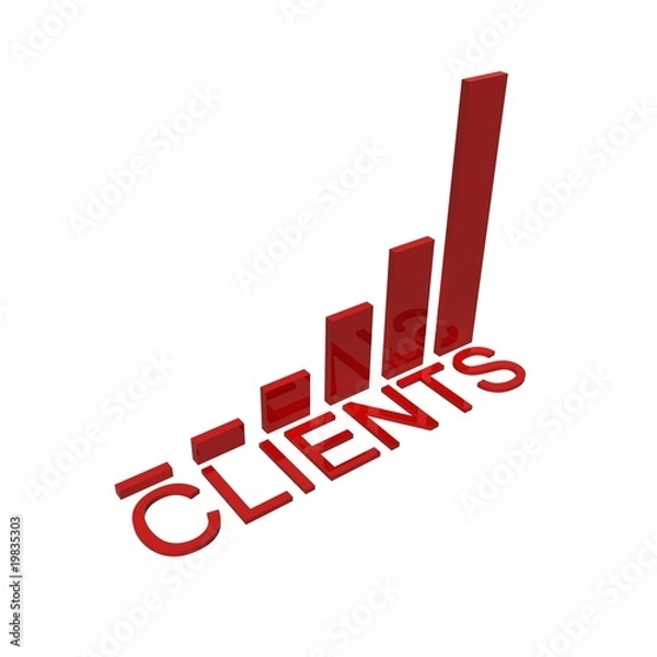 Obraz clients success graph