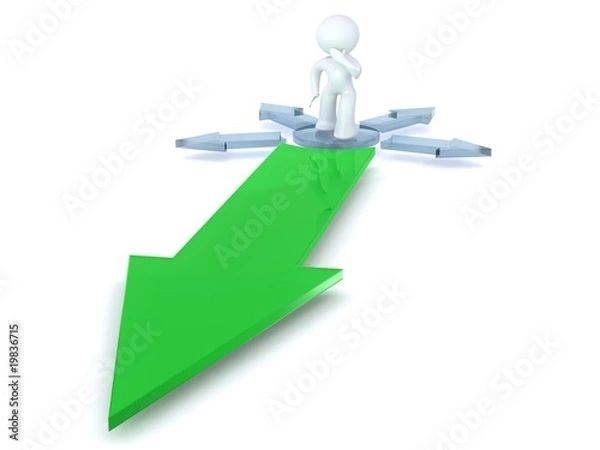 Obraz choosing the green path