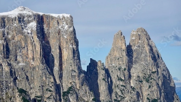 Obraz Dolomiten, Seiser Alm am Schlern, Bergwandern