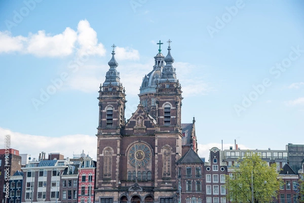 Fototapeta Basilica of Saint Nicholas - Sint Nicolaaskerk, Amsterdam, Netherlands.