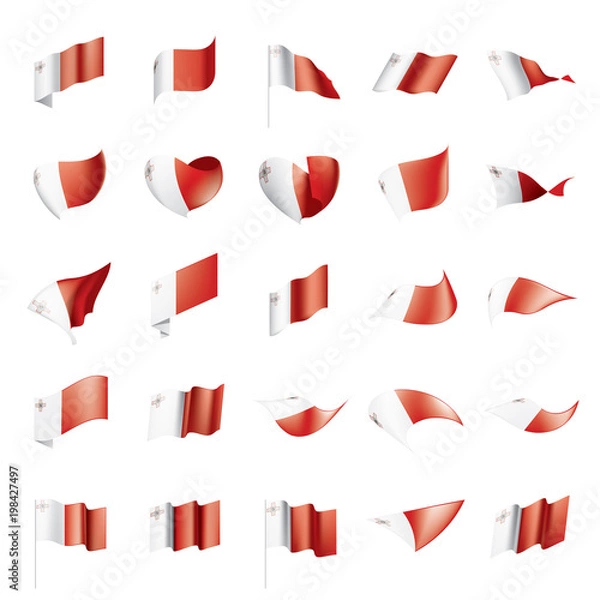 Obraz Malta flag, vector illustration