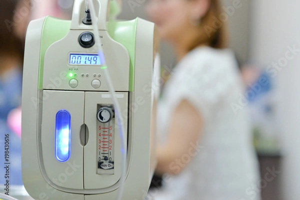 Obraz Oxygen concentrator bar gage measurement liter made my pure water