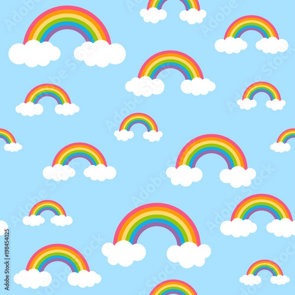 Obraz sky pattern with rainbows and clouds