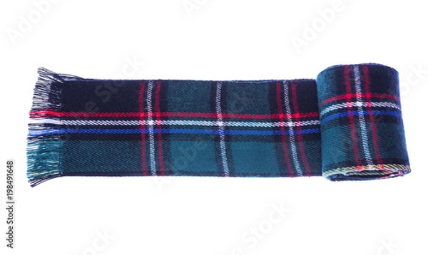 Obraz Warm checkered scarf.