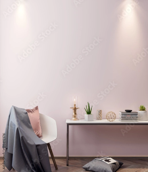 Obraz Mockup Poster in the interior, 3D illustration of a modern design