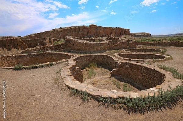 Fototapeta Kiva Chaco Culture National Historical Park in New Mexico