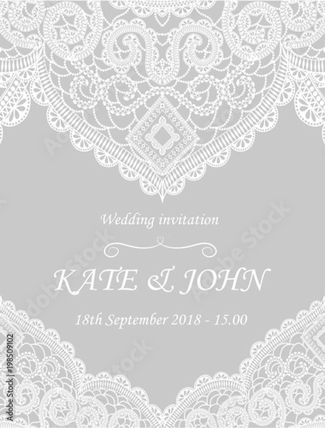 Obraz wedding invitation with lace
