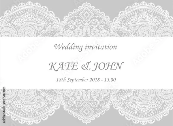 Obraz wedding invitation with lace