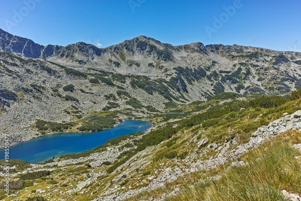 Fototapeta Amazing view of Dalgoto (The Long ) lake, Pirin Mountain, Bulgaria