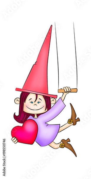 Fototapeta MeninaCoração