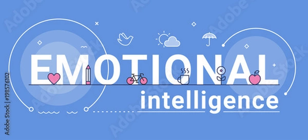 Obraz Emotional Intelligence, Feeling and Mental Health Concept Vector Illustration