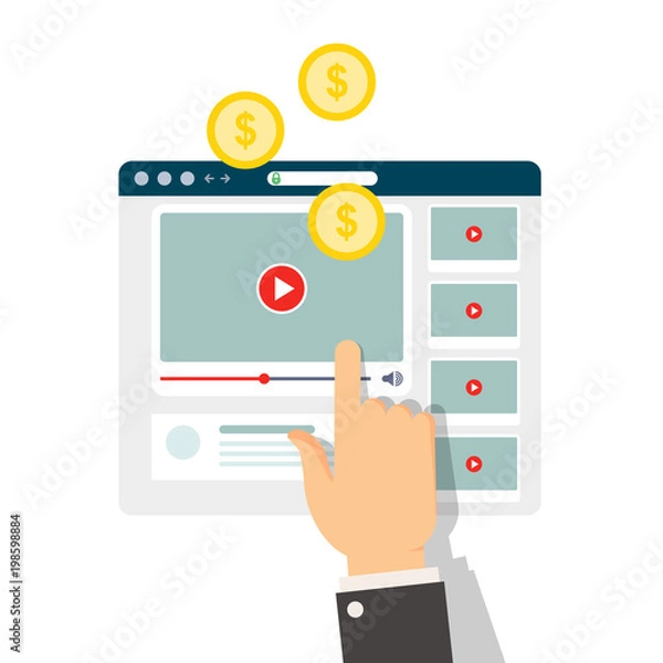Obraz Video content monetization - making money from vlog