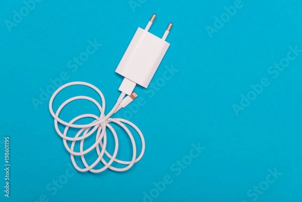 Obraz White charger with cable