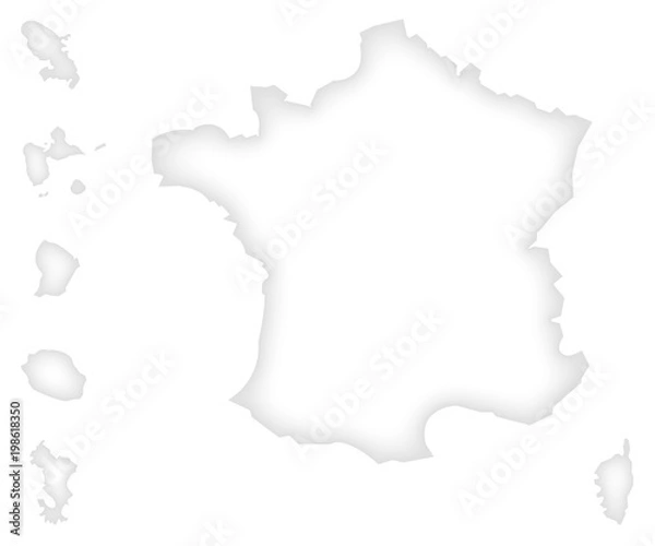 Obraz Francja, Korsyka, DOM-TOM shadow