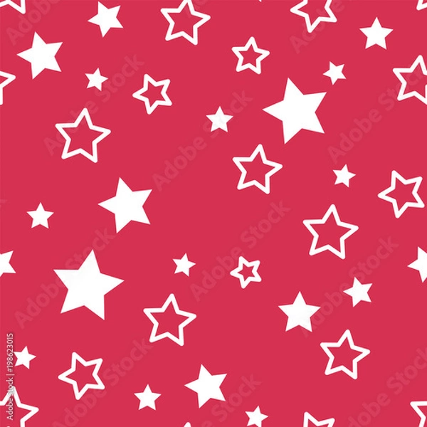 Fototapeta Star Pattern. Endless Vector Background.