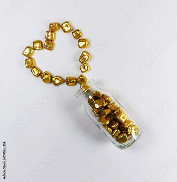 Obraz heart / sugars / bottle