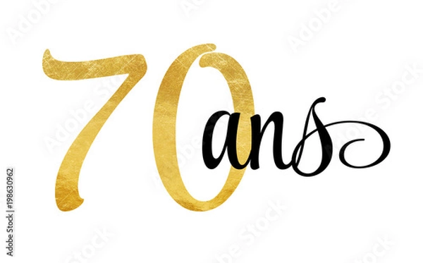 Obraz 70 lat - podpis