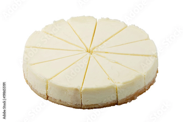 Obraz plain cheesecake on white background isolated