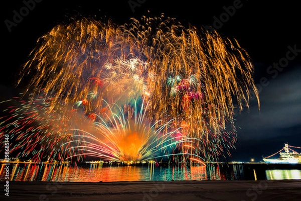 Obraz 海上冬花火