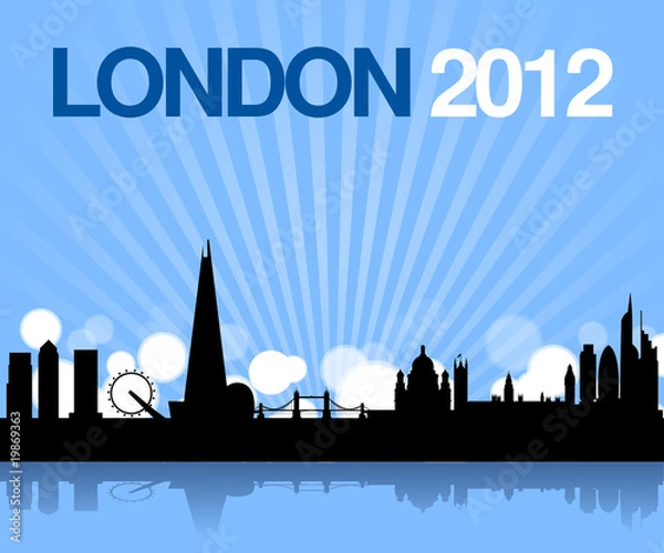 Obraz london 2012 future skyline vector background