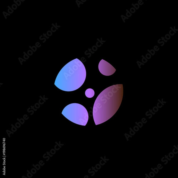 Obraz circle globe futuristic logo icon