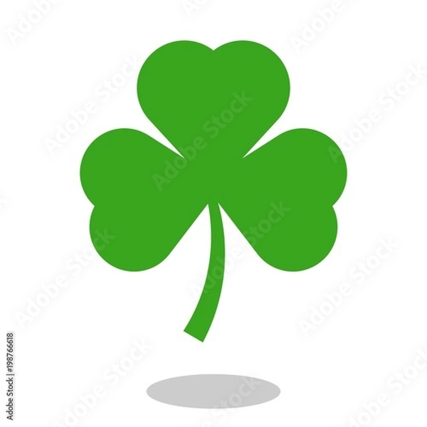 Fototapeta Shamrock icon isolated on white background