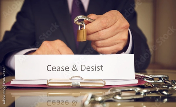 Obraz Cease and desist man