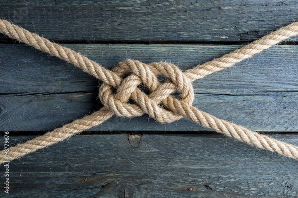 Obraz Double Carrick Bend. Rope knot
