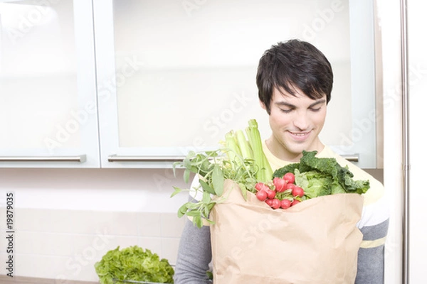 Obraz mann beim einkauf