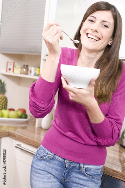 Obraz frau ist joghurt